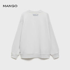 MANGO PASTEL GREY POWERFUL BITE SWEATSHIRT