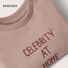 MANGO PASTEL PINK CELEBRITY AT HOME SWEATSHIRT 4392