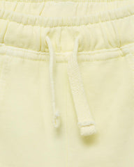 MANGO PASTEL YELLOW COTTON BERMUDA SHORTS
