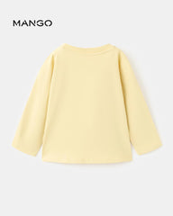 MANGO PASTEL YELLOW EXPEDITION LONG SLEEVE T-SHIRT