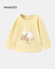 MANGO PASTEL YELLOW EXPEDITION LONG SLEEVE T-SHIRT