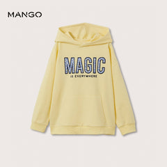 MANGO PASTEL YELLOW MAGIC OVERSIZED HOODIE