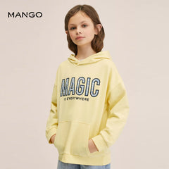 MANGO PASTEL YELLOW MAGIC OVERSIZED HOODIE