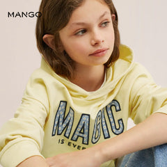 MANGO PASTEL YELLOW MAGIC OVERSIZED HOODIE