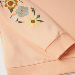 MANGO PEACH FLORAL EMBOIDERED SWEATSHIRT 5136