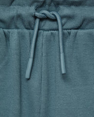 MANGO PETROL BLUE ELASTIC WAIST SHORTS