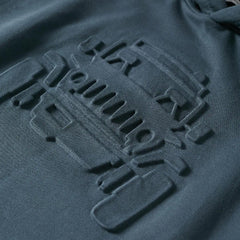 MANGO PETROL BLUE JEEP EMBOSSED SWEATSHIRT WITH HOOD