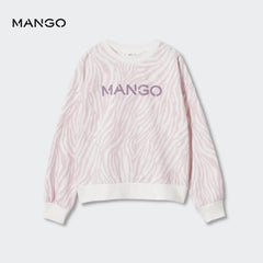 MANGO PINK ANIMAL PATTERNED SWEATSHIRT 37005814