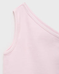 MANGO PINK ASYMMETRICAL RIBBED TOP