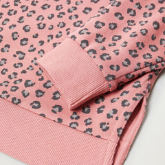 MANGO PINK CHEETA DOT PRINT SWEATSHIRT