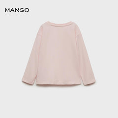 MANGO PINK CHOCOLATE TIME PRINTED T-SHIRT