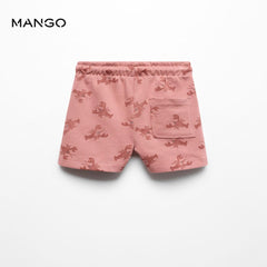 MANGO ROSE PINK LOBSTER PRINTED SHORTS
