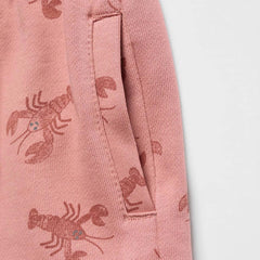 MANGO ROSE PINK LOBSTER PRINTED SHORTS