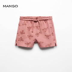 MANGO ROSE PINK LOBSTER PRINTED SHORTS
