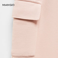 MANGO PINK PARIS ELASTIC WAIST CARGO TROUSER 67077129