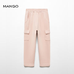MANGO PINK PARIS ELASTIC WAIST CARGO TROUSER 67077129