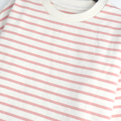 MANGO PINK STRIPED COTTON SWEATSHIRT