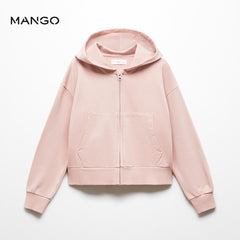 MANGO PINK SUMMER TIME ZIPPER HOOD 67097132