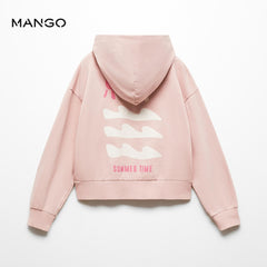 MANGO PINK SUMMER TIME ZIPPER HOOD 67097132
