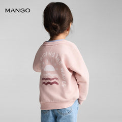MANGO PINK THE WAVES SWEATSHIRT 77024770
