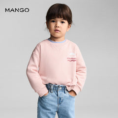 MANGO PINK THE WAVES SWEATSHIRT 77024770