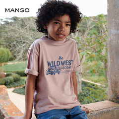 MANGO PINK WILDWEST PRINTED T-SHIRT 7119