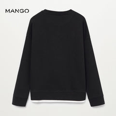 MANGO PLAIN BLACK SWEATSHIRT FOR BOYS