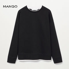 MANGO PLAIN BLACK SWEATSHIRT FOR BOYS