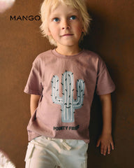 MANGO PURPLE POINTY FRIEND T-SHIRT