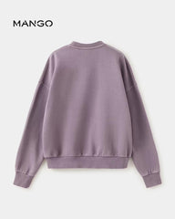 MANGO PURPLE RELAXED FIT SWEATSHIRT