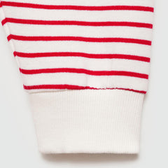 MANGO RED STRIPED COTTON BLEND SWEATSHIRT 77083280
