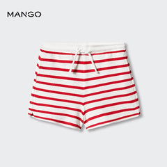 MANGO RED STRIPED GIRLS SHORT