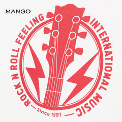 MANGO ROCK&ROLL TSHIRT + RED JOGGING BERMUDA