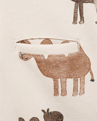 MANGO SAND CAMELS PRINTED SWEATSHIRT