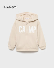 MANGO SAND CAMP PRINTED ZIPPER HOOD
