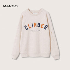 MANGO SAND CLIMBER EMBROIDERED SWEATSHIRT