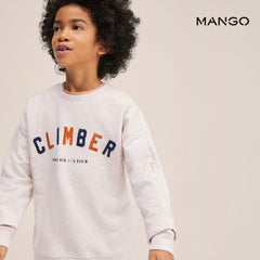 MANGO SAND CLIMBER EMBROIDERED SWEATSHIRT