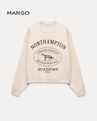 MANGO SAND CROP LENGTH OVERSIZED T-SHIRT