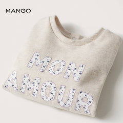MANGO SAND MON AMOUR SWEATSHIRT 27093655