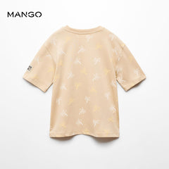 MANGO SAND PALM TREES PRINTED T-SHIRT