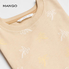 MANGO SAND PALM TREES PRINTED T-SHIRT
