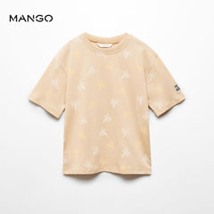 MANGO SAND PALM TREES PRINTED T-SHIRT