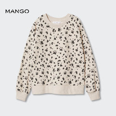 MANGO SAND PAW PATTERNED SWEATSHIRT 2 PCS SET