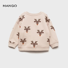 MANGO SAND REINDEER PRINTED SWEATSHIRT 77019410