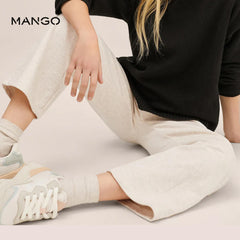 MANGO SAND STRAIGHT CUT-CROP TROUSER 72510