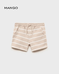 MANGO SAND STRIPED BERMUDA SHORTS 87045962