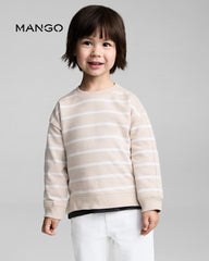 MANGO SAND STRIPED SWEATSHIRT 87045964
