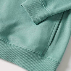 MANGO SEA GREEN COTTON SWEATSHIRT WITH HOODIE 37050025