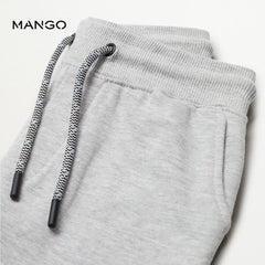 MANGO SHARK PRINTED GREY BERMUDA SHORTS