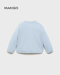 MANGO SKY BLUE BUTTONED SWEATSHIRT 17054070